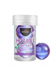 Лубрикант на масляной основе Hot Ball Beija Muito с ароматом винограда (2 шарика по 3 гр.) - HotFlowers - купить с доставкой в Норильске