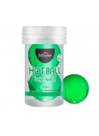 Лубрикант на масляной основе Hot Ball Beija Muito с ароматом мяты (2 шарика по 3 гр.) - HotFlowers - купить с доставкой в Норильске