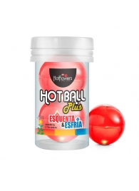 Лубрикант на масляной основе Hot Ball Plus с охлаждающе-разогревающим эффектом (2 шарика по 3 гр.) - HotFlowers - купить с доставкой в Норильске