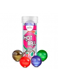 Ароматизированный лубрикант Hot Ball Mix на масляной основе (4 шарика по 3 гр.) - HotFlowers - купить с доставкой в Норильске