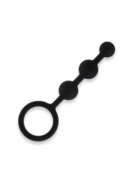 Черные силиконовые анальные бусы Silicone Anal Beads - 14 см. - All About Anal