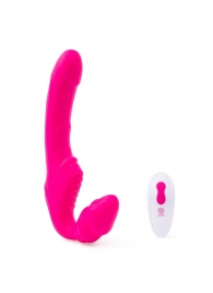 Розовый безремневой страпон на радиоуправлении Strapless Together - 22 см. - Together Toy - купить с доставкой в Норильске