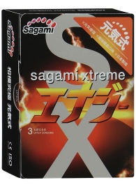 Презервативы Sagami Xtreme ENERGY с ароматом энергетика - 3 шт. - Sagami - купить с доставкой в Норильске