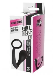 Черное эрекционное кольцо с анальной пробкой Anal Plug With Cockring - Dream Toys - в Норильске купить с доставкой
