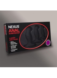 Набор из 3 массажеров простаты чёрного цвета NEXUS ANAL STARTER KIT - Nexus Range - в Норильске купить с доставкой