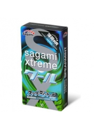 Презервативы Sagami Xtreme Mint с ароматом мяты - 10 шт. - Sagami - купить с доставкой в Норильске