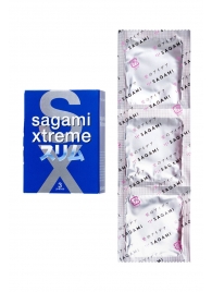 Розовые презервативы Sagami Xtreme FEEL FIT 3D - 3 шт. - Sagami - купить с доставкой в Норильске