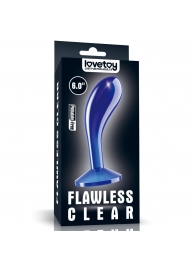 Синяя анальная втулка Flawless Clear Prostate Plug 6.0 - 15 см. - Lovetoy - в Норильске купить с доставкой