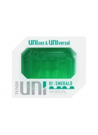 Зеленый мастурбатор-стимулятор Tenga Uni Emerald - Tenga - в Норильске купить с доставкой