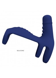 Синяя вибронасадка на пенис Vibrating Penis Sling - Baile - в Норильске купить с доставкой