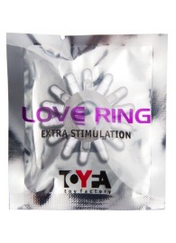 Прозрачное гелевое эрекционное кольцо с шипиками - Toyfa Basic - в Норильске купить с доставкой