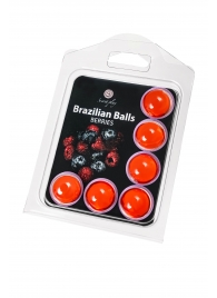 Набор из 6 шариков с массажным маслом Brazilian Balls с ароматом ягод - Secret Play - купить с доставкой в Норильске