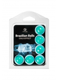 Набор из 6 шариков с массажным маслом Brazilian Balls с охлаждающим эффектом - Secret Play - купить с доставкой в Норильске