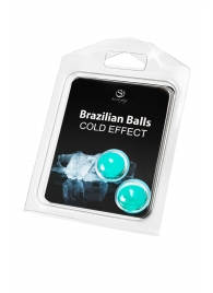 Набор из 2 шариков с массажным маслом Brazilian Balls с охлаждающим эффектом - Secret Play - купить с доставкой в Норильске