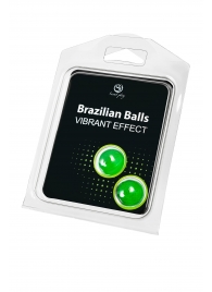 Набор из 2 шариков с массажным маслом Brazilian Balls с эффектом вибрации - Secret Play - купить с доставкой в Норильске