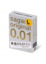 Презервативы Sagami Original 0.01 L-size увеличенного размера - 2 шт. - Sagami - купить с доставкой в Норильске