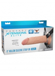 Полый страпон на ремнях 6’’ Hollow Silicone Strap-on - Pipedream - купить с доставкой в Норильске