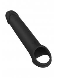 Черная насадка-удлинитель с вибрацией Vibrating Extender With Remote - Dream Toys - в Норильске купить с доставкой