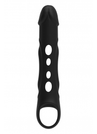 Черная насадка-удлинитель Vibrating Extender With Remote с вибрацией - Dream Toys - в Норильске купить с доставкой