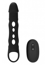 Черная насадка-удлинитель Vibrating Extender With Remote с вибрацией - Dream Toys - в Норильске купить с доставкой