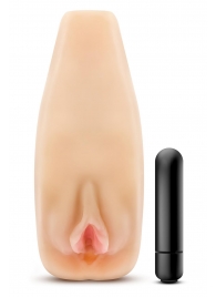 Мастурбатор-вагина с вибрацией Soft   Wet Natasha Realistic Beige Masturbator - Blush Novelties - в Норильске купить с доставкой