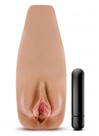 Маструбатор-вагина с вибрацией Soft   Wet Renata Realistic Tan Masturbator - Blush Novelties - в Норильске купить с доставкой