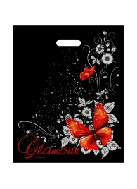 Черный пакет Glamour с вырубной ручкой (38х47 см) - Сима-Ленд - купить с доставкой в Норильске