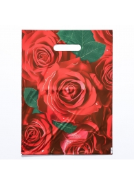 Пакет с цветочным принтом и вырубной ручкой (30х40 см) - Сима-Ленд - купить с доставкой в Норильске