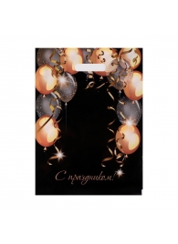 Пакет с вырубной ручкой и принтом в виде шариков (30х40 см) - Сима-Ленд - купить с доставкой в Норильске