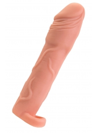 Телесная удлиняющая насадка с подхватом - 19 см. - ToyFa - в Норильске купить с доставкой