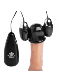 Черная стимулирующая насадка для головки полового члена Multi Speed Vibrating Penis Head Teaser - XR Brands - в Норильске купить с доставкой