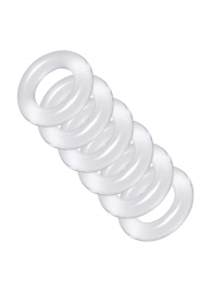 Комплект из 6 прозрачных эрекционных колец Ring Master Custom Ball Stretcher Kit - XR Brands - в Норильске купить с доставкой