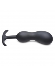 Черный массажер простаты с утяжелителями Premium Silicone Weighted Prostate Plug XL - 20,8 см. - XR Brands - в Норильске купить с доставкой