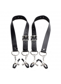 Ремни с зажимами для половых губ Spread Labia Spreader Straps with Clamps - XR Brands - купить с доставкой в Норильске