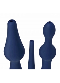 Набор из 3 универсальных насадок для анального душа Universal 3 Piece Silicone Enema Attachment Set - XR Brands - купить с доставкой в Норильске