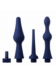 Набор из 3 универсальных насадок для анального душа Universal 3 Piece Silicone Enema Attachment Set - XR Brands - купить с доставкой в Норильске