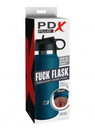Смуглый мастурбатор-вагина в синей колбе F*ck Flask - Pipedream - в Норильске купить с доставкой
