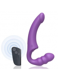 Фиолетовый безремневой страпон Straples Strap-On Dildo - Erokay - купить с доставкой в Норильске