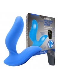 Синий вибромассажер простаты 3,5’’ Remote Control Curve P-spot Massager - 12 см. - Erokay - в Норильске купить с доставкой
