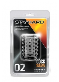 Прозрачная насадка на пенис с шишечками STAY HARD COCK SLEEVE 02 CLEAR - Blush Novelties - в Норильске купить с доставкой