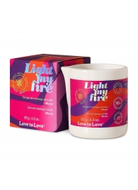 Массажная свеча Light My Fire с ароматом моной - 80 мл. - Love to Love - купить с доставкой в Норильске