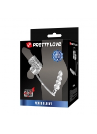 Прозрачная насадка на пенис и мошонку с анальным стимулятором Rilley - Baile - в Норильске купить с доставкой