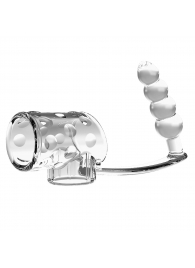 Прозрачная насадка на пенис и мошонку с анальным стимулятором Rilley - Baile - в Норильске купить с доставкой