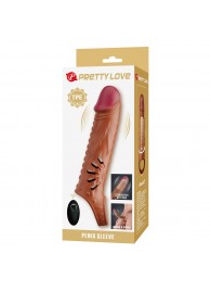 Коричневая вибронасадка с подхватом мошонки и пультом ДУ - Baile - в Норильске купить с доставкой