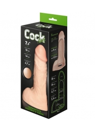 Телесный фаллоудлинитель с мошонкой Cock Next - 19 см. - LOVETOY (А-Полимер) - в Норильске купить с доставкой
