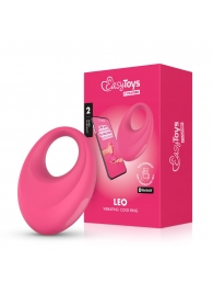 Розовое интерактивное эрекционное виброкольцо Leo - Easy toys - в Норильске купить с доставкой