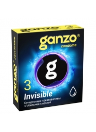 Супертонкие презервативы Ganzo Invisible - 3 шт. - Ganzo - купить с доставкой в Норильске