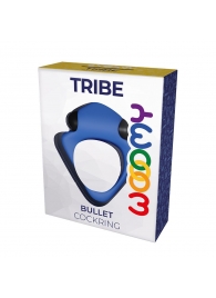 Синее эрекционное кольцо Wooomy Tribeс с вибрацией - Adrien Lastic - в Норильске купить с доставкой