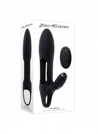 Черная насадка на пенис с вибрацией Nautilus - Zero Tolerance - в Норильске купить с доставкой