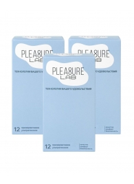 Набор из 3 упаковок ультратонких презервативов Pleasure Lab (по 12 шт.) - Pleasure Lab - купить с доставкой в Норильске